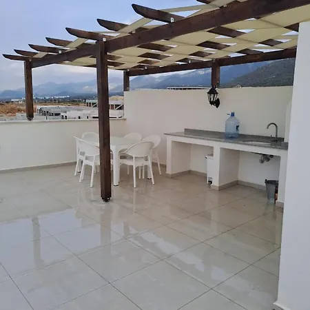 Penthouse Poseidon With Sea And Montain View, Bbq, Big Roof Terrace On North-cyprus Apartment