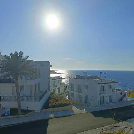 Penthouse Poseidon With Sea And Montain View, Bbq, Big Roof Terrace On North-cyprus Apartment Kalogrea